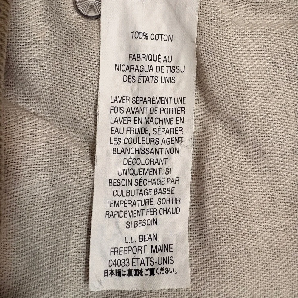 LL Bean Jeans Standard Fit Mens 34x34 Taupe Gray Cotton Casual Work Pants EUC